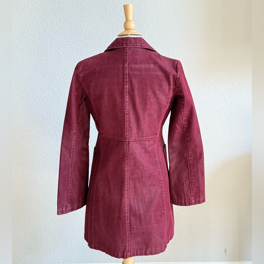Express | 90s-Y2k Burgundy Trench Coat - image 2